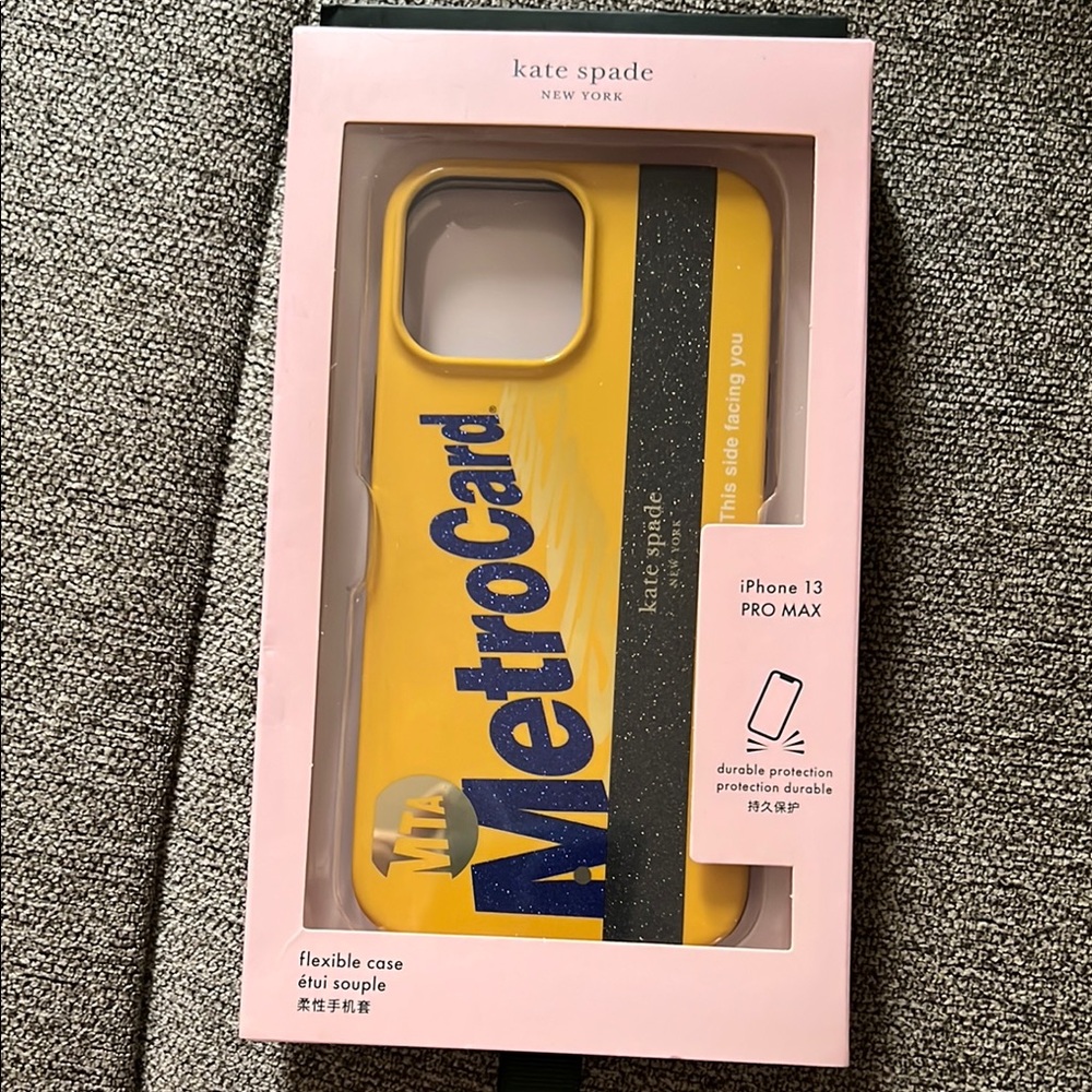 Kate Spade Yellow MetroCard iPhone 13 Pro Max Case